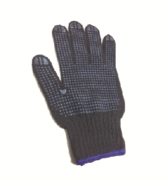 Blue Dotted Gloves